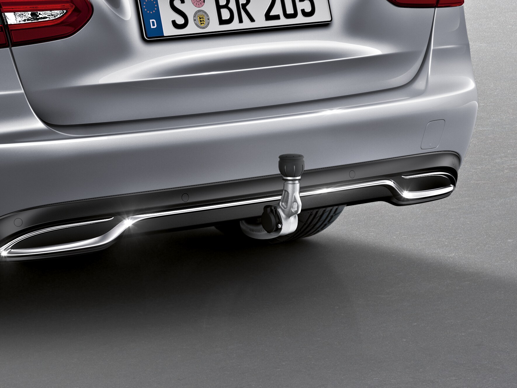 Anhängevorrichtung, halbelektrisch abschwenkb