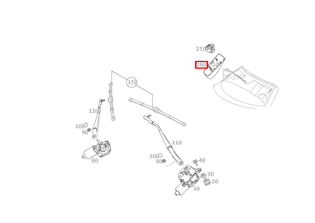 Abdeckung Sensor REGEN- UND LICHTSENSOR SLS AMG GT Roadster Final Edition 197