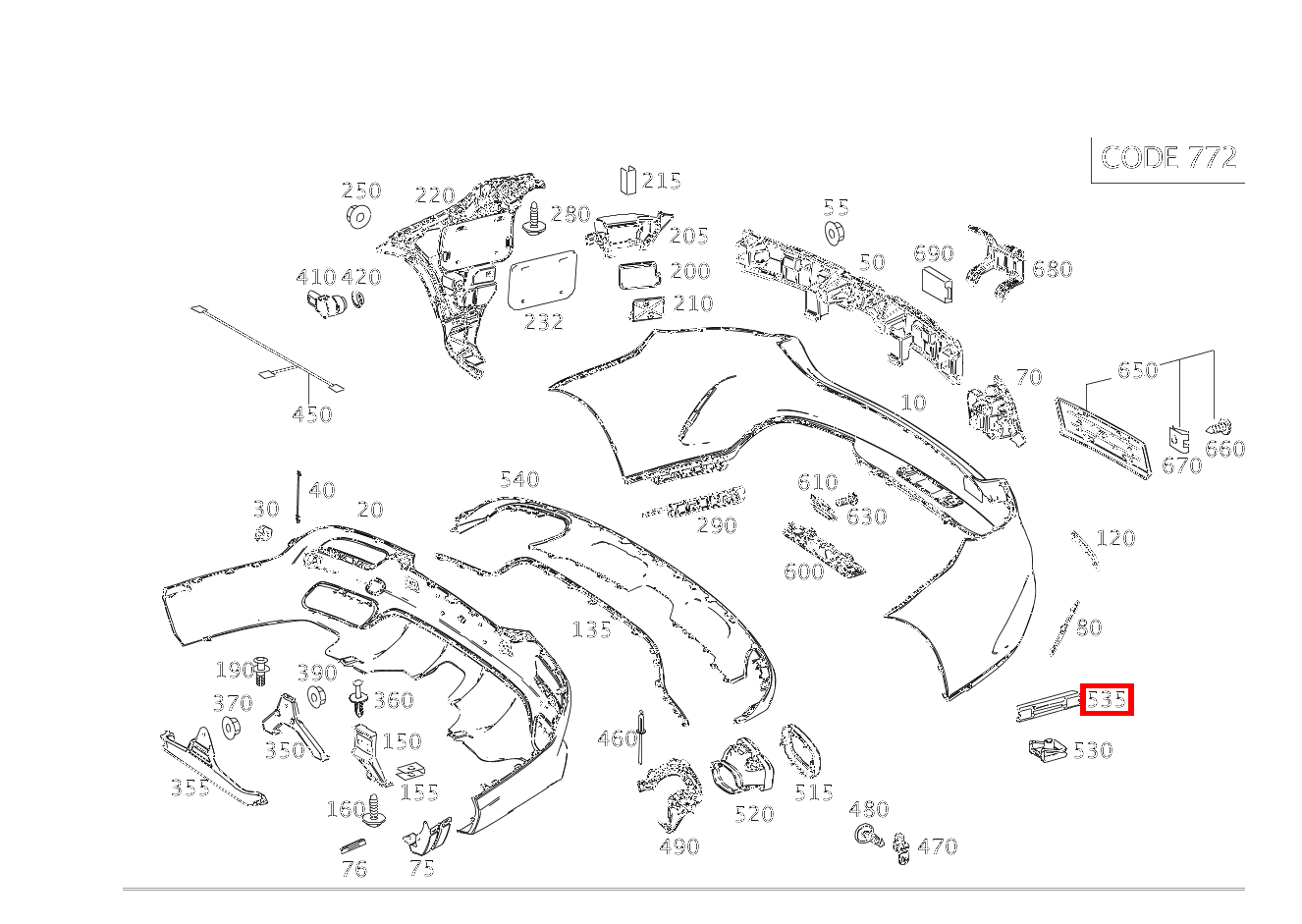 Befestigungsklammer BEFESTIGUNG ENDROHRBLENDE LINKS UND RECHTS Mercedes-AMG GLE 63 S 4MATIC Coupé 292
