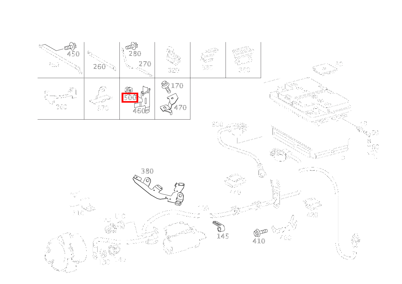 Sechskantmutter BEFESTIGUNG HALTER CLK 63 AMG Cabriolet 209