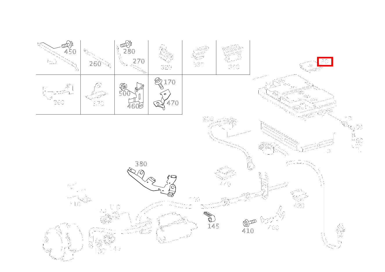 Schutzkappe BATTERIE CLK 63 AMG Cabriolet 209 Schutzkappe BATTERIE CLK 63 AMG Cabriolet 209