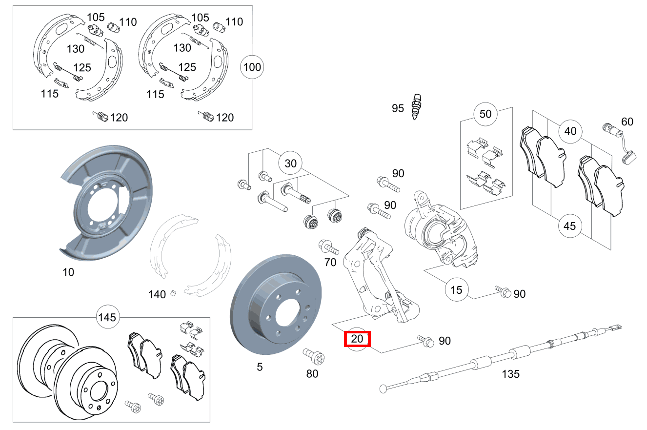 TEILESATZ BREMSTRAEGER BREMSSATTEL RECHTS BOSCH 906