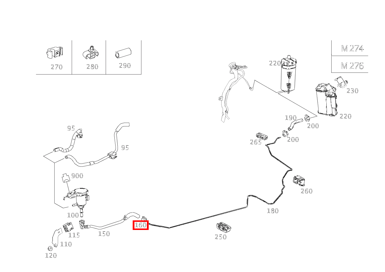 Schlauchschelle SCHLAUCH AN REGENERIERLEITUNG UND REGENERIERVENTIL; 14.5-15.5 MM GLK 350 4MATIC 204