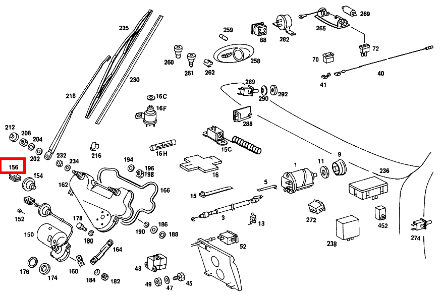 Steckergehäuse 5-FACH; 6-PIN 450 SEL 6.9 116