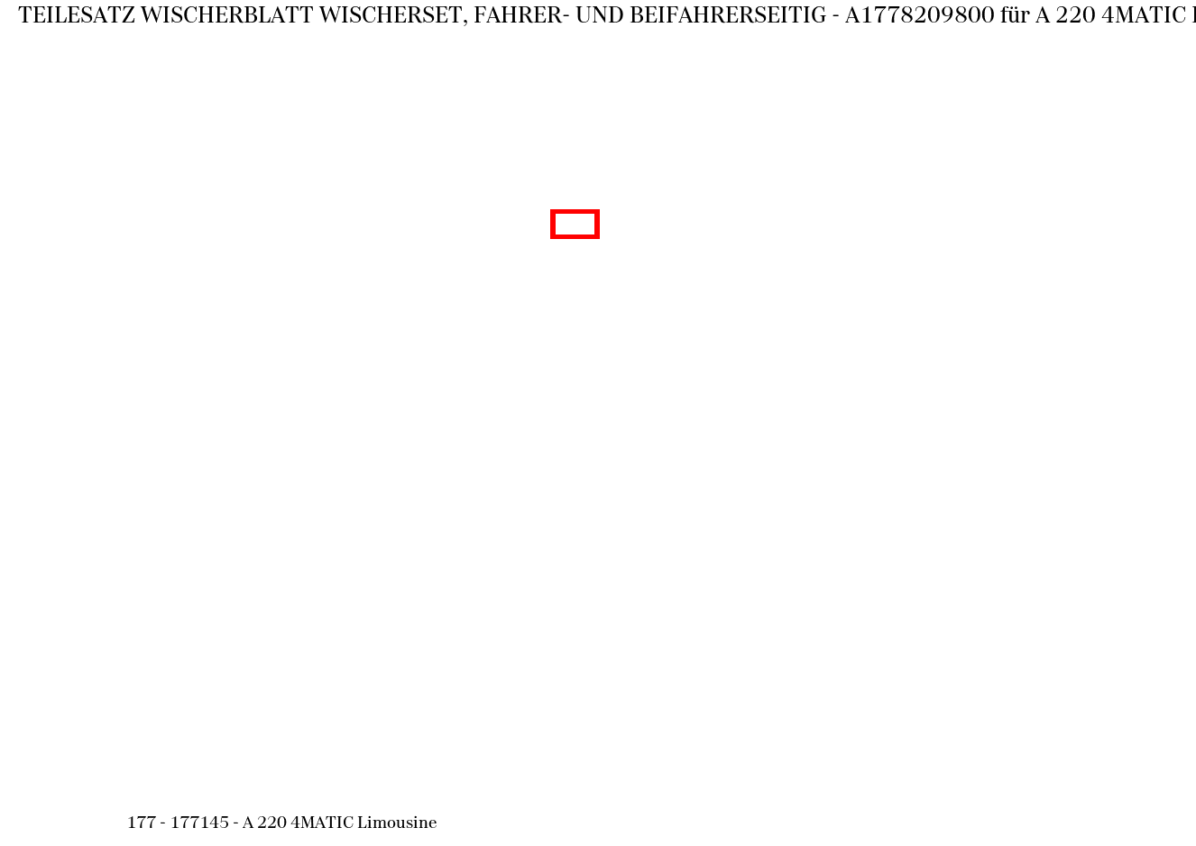 Teilesatz Wischerblatt WISCHERSET, FAHRER- UND BEIFAHRERSEITIG A 220 4MATIC Limousine 177