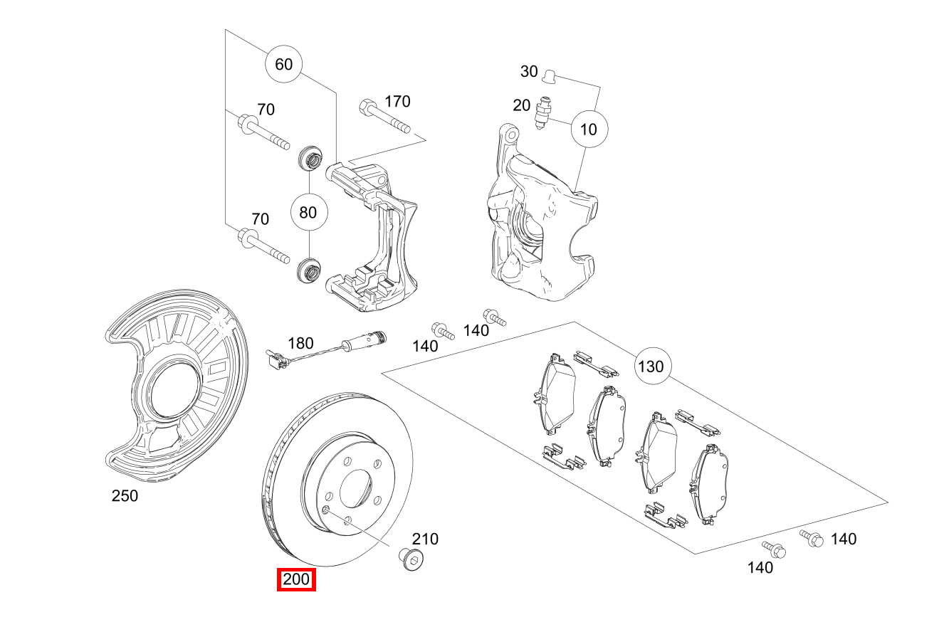 Bremsscheibe belüftet Vorn ALSD A 160 d BCA 176