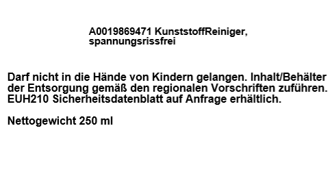 Mercedes-Benz - KunststoffReiniger