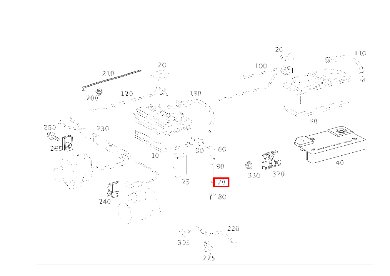 Durchführungstülle SCHLAUCHFUEHRUNG SL 65 AMG Roadster BCA 230