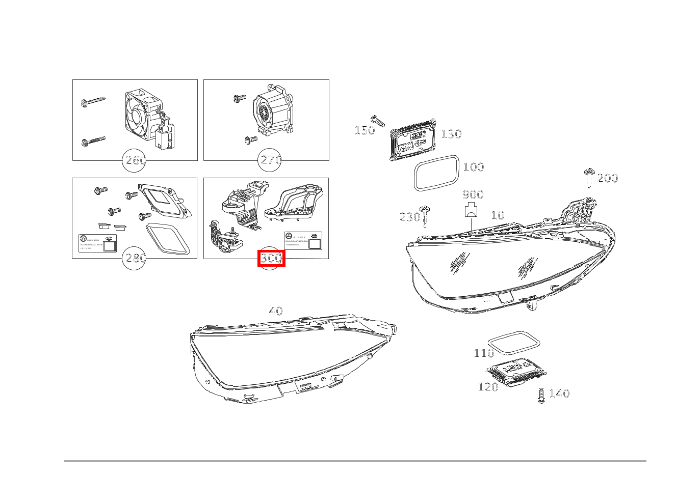 Reparatursatz Halter SCHEINWERFER RECHTS Mercedes-AMG CLS 53 4MATIC+ 257 Reparatursatz Halter SCHEINWERFER RECHTS Mercedes-AMG CLS 53 4MATIC+ 257