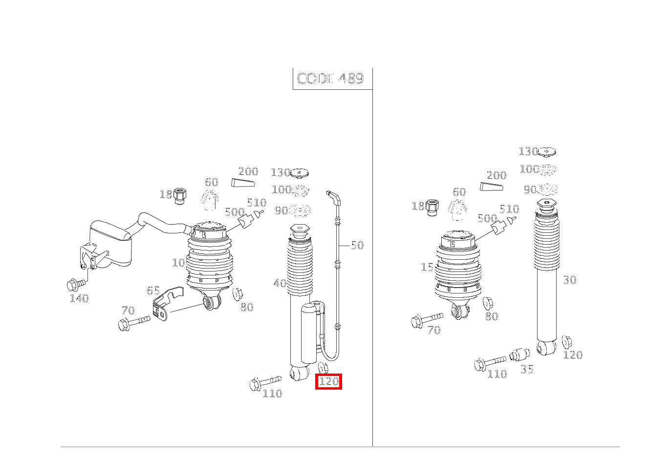 Mutter STOSSDAEMPFER AN FEDERLENKER; M10 E280CDI SONDERAUFB 211
