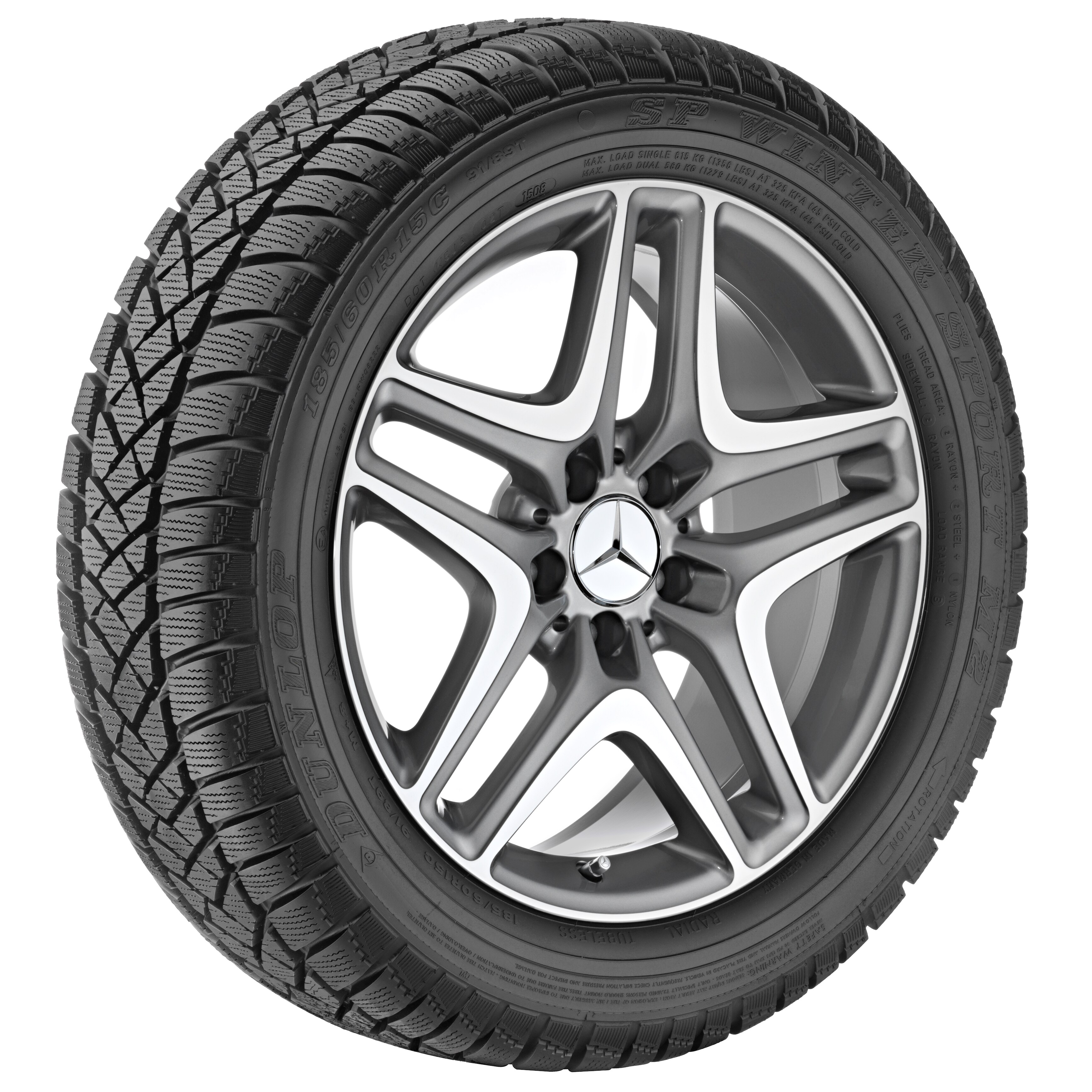 5-Doppelspeichen-Rad, 45,7 cm (18 Zoll), glanzgedr