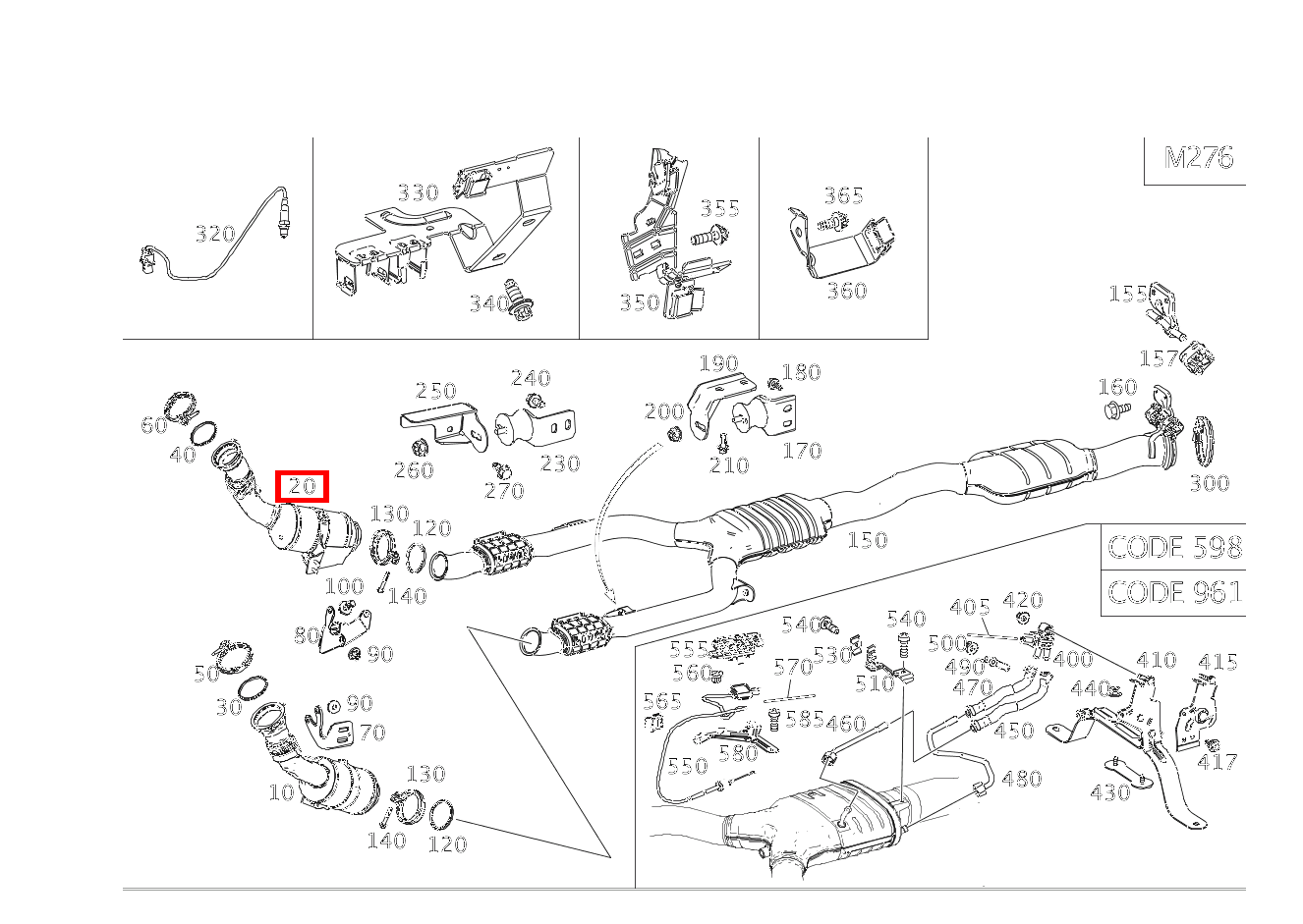 Abgasleitung Rechts E 450 4MATIC Cabriolet BCA 238