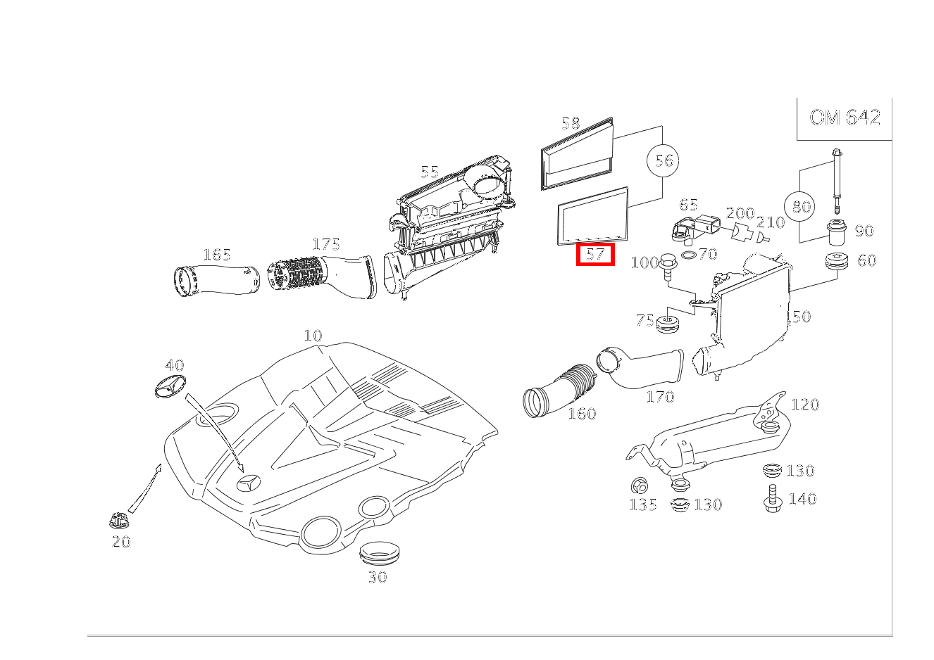 Luftfiltereinsatz Links ML 300 CDI 4MATIC Off-Roader BE 164