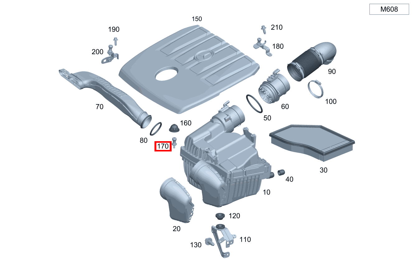 KUGELBOLZEN Halter, Motorabdeckung CLA 180 d Shooting Brake 118