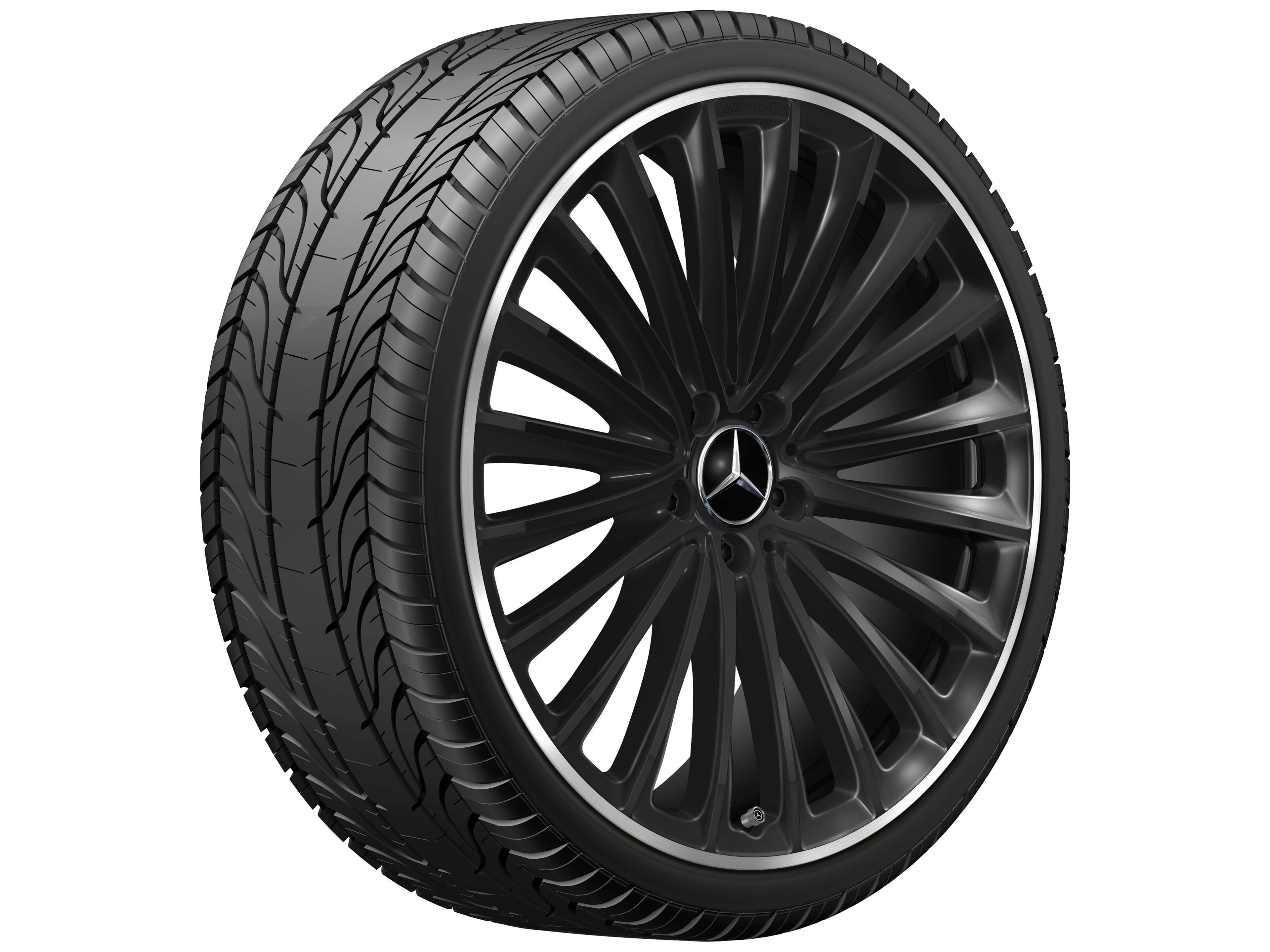AMG Vielspeichen-Rad, 21 Zoll, 10 J x 21 ET 66, schwarz