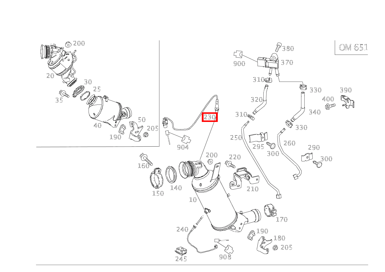 Lambdasonde REGELSONDE VOR KATALYSATOR C200TCDI BE 204