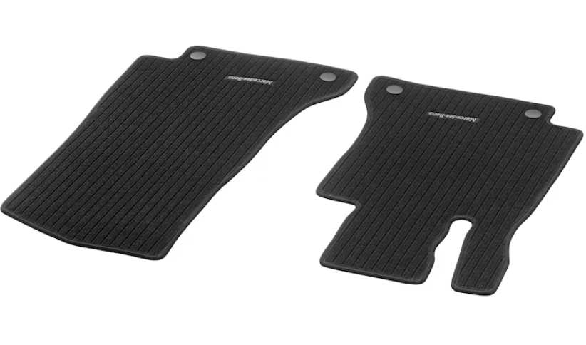 Ripsmatten CLASSIC, Fahrer-/Beifahrermatte, 2-teilig, LL, schwarz, Einfassung schwarz, C-Klasse