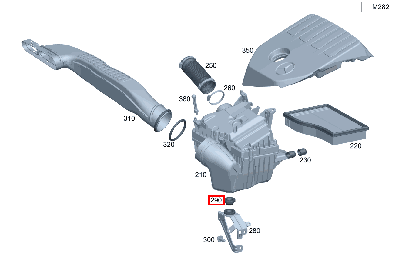 Elastomerlager Befestigung Luftfiltergehäuse GLA 200 4MATIC 247