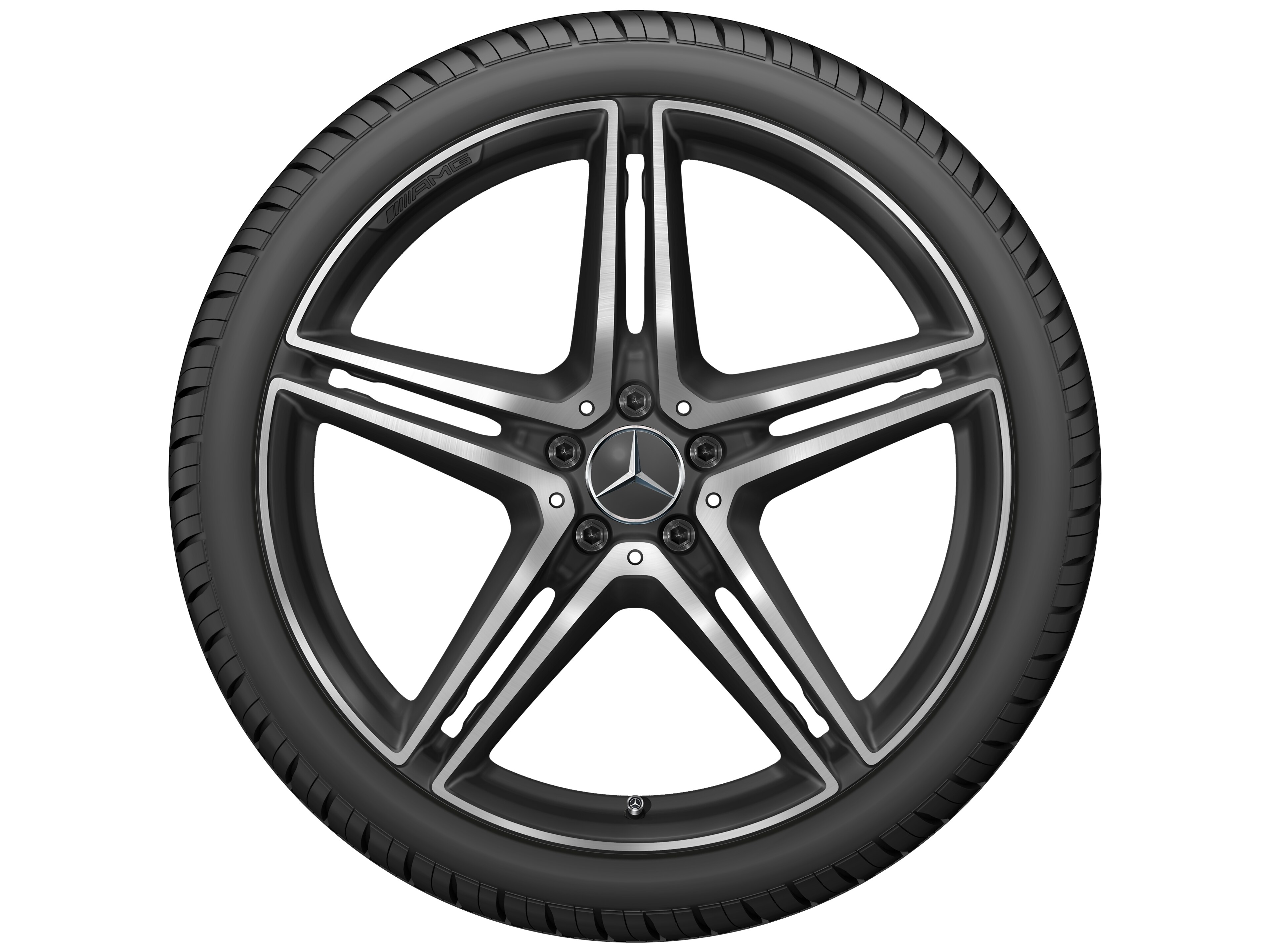 Mercedes-Benz - AMG Vielspeichen-Rad, 21 Zoll, 9,5 J x 21 ET 33, schwarz matt