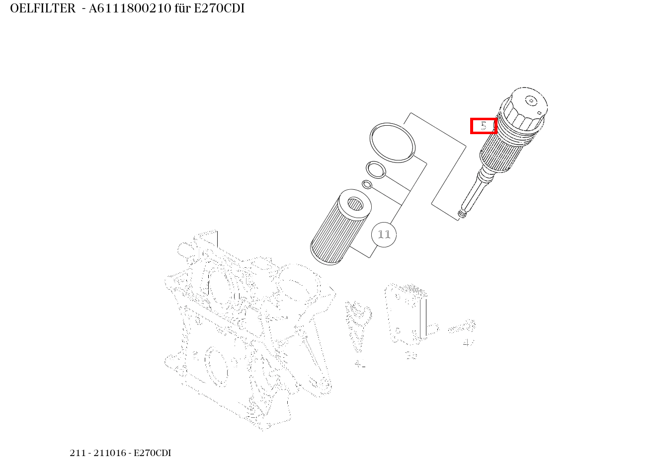 Ölfilter E270CDI 211
