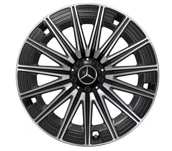 AMG Vielspeichen-Rad, 21 Zoll, 9,5 J x 21 ET 51, schwarz, glanzgedreht AMG Vielspeichen-Rad, 21 Zoll, 9,5 J x 21 ET 51, schwarz, glanzgedreht