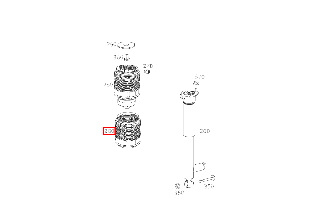 Manschette LUFTFEDER E 200 Limousine 213