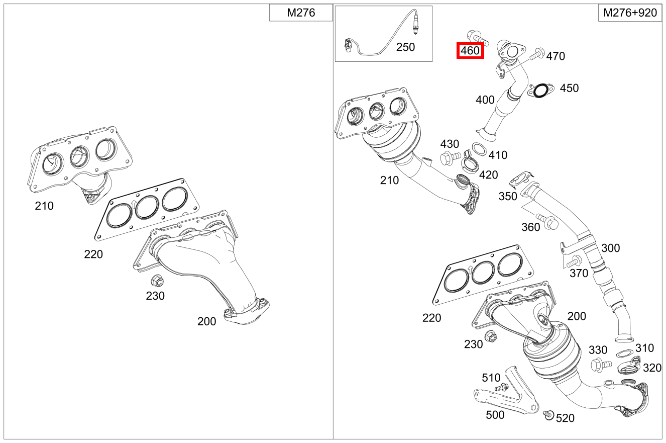 Sechsrundschraube Abgasrückführungsleitung rechts an Ventil; M6X20 SL350 231