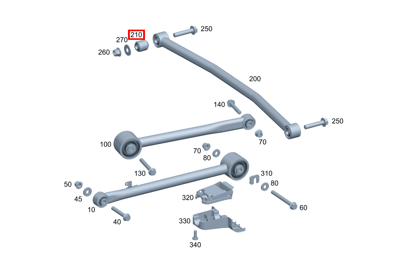 Gummilager QUERLENKER HINTERACHSE Mercedes-AMG G 63 463