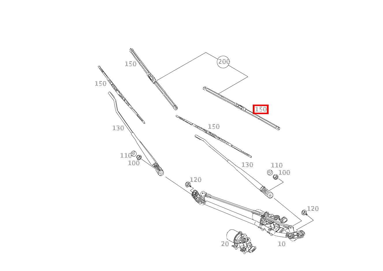 Wischerblatt Rechts 111 CDI 415