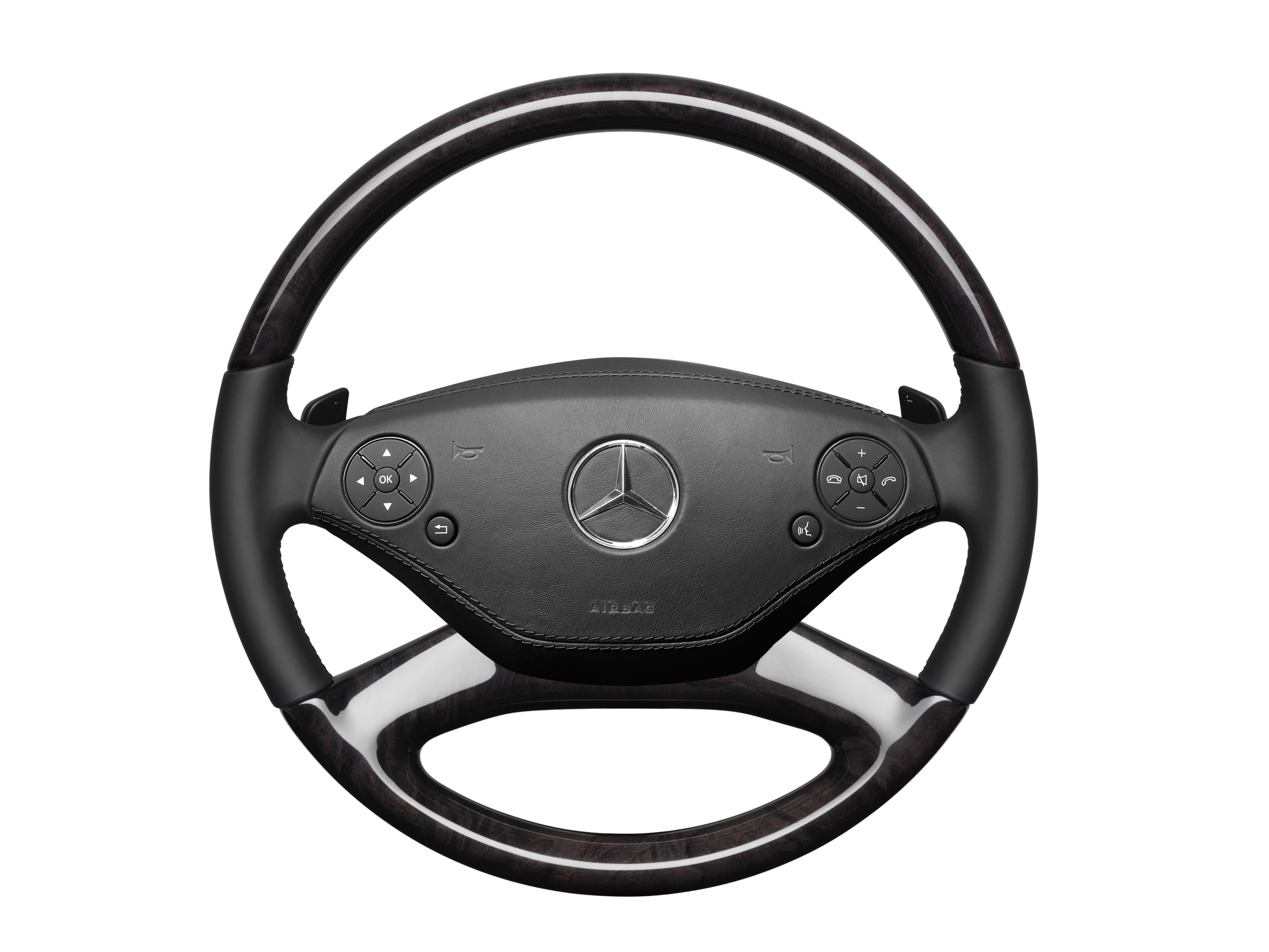 Mercedes-Benz - Holz-Leder-Lenkrad, heizbar Holz-Leder-Lenkrad, heizbar