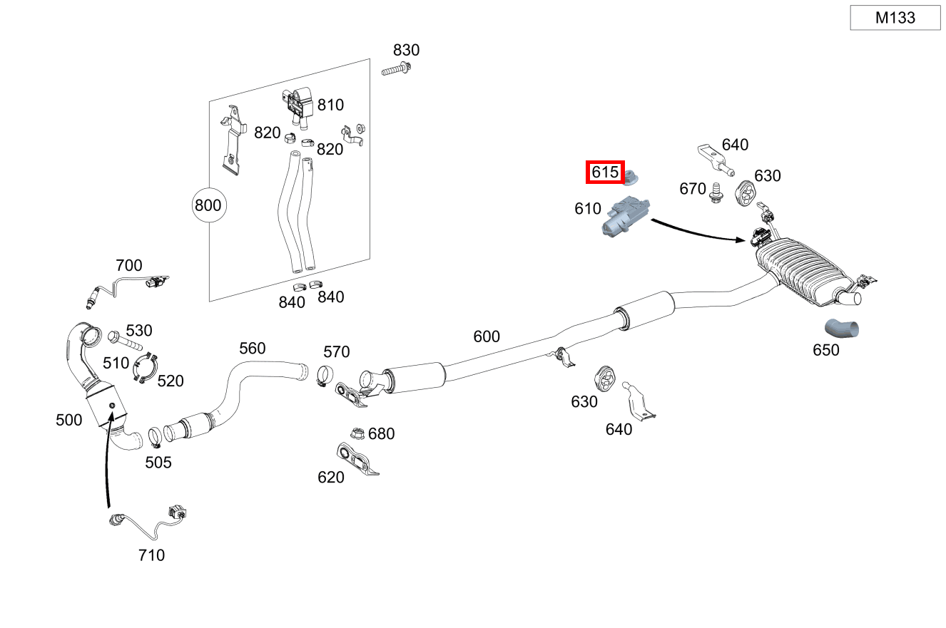Mutter Befestigung Aktuator; M5 A 45 AMG 4MATIC 176