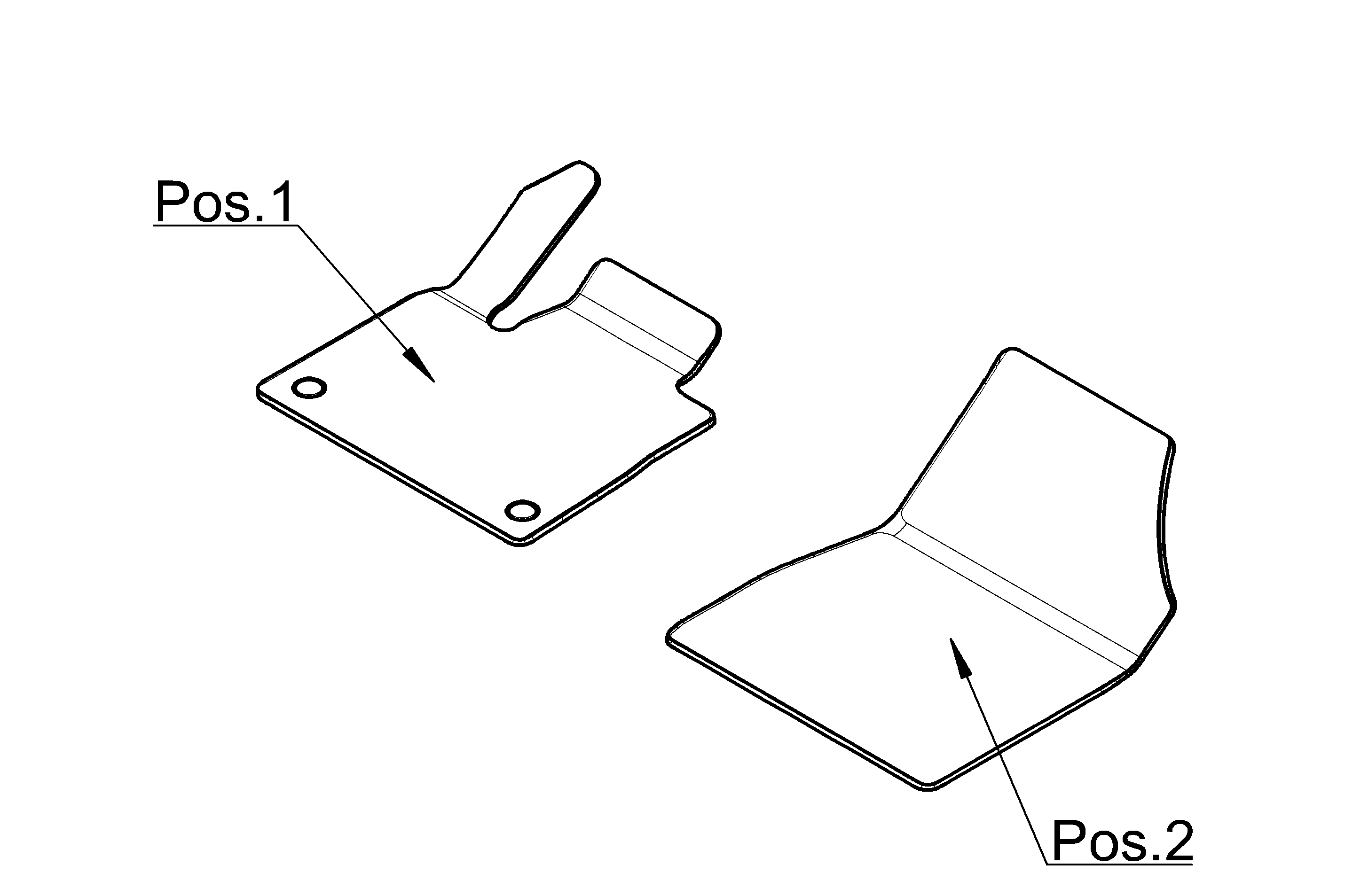 Veloursmatten, Fahrer- & Beifahrermatte, 2-teilig, Citan BR 420