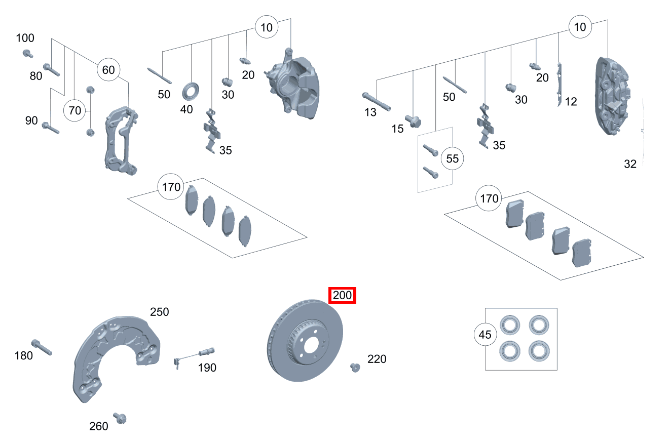 Bremsscheibe belüftet Vorne Rechts E 300 e 4MATIC Limousine BCA 213 Bremsscheibe belüftet Vorne Rechts E 300 e 4MATIC Limousine BCA 213