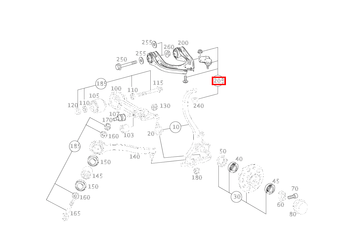 REP.SATZ QUERLENKER REPARATURAUSFUEHRUNG E 220 CDI T-Modell 212