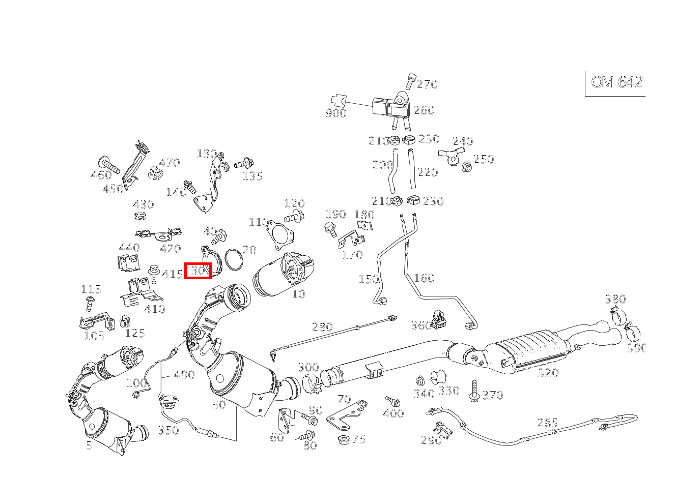 Rohrschelle Abgasanlage Katalysator an Partikelfilter E350CDI BE CA 207
