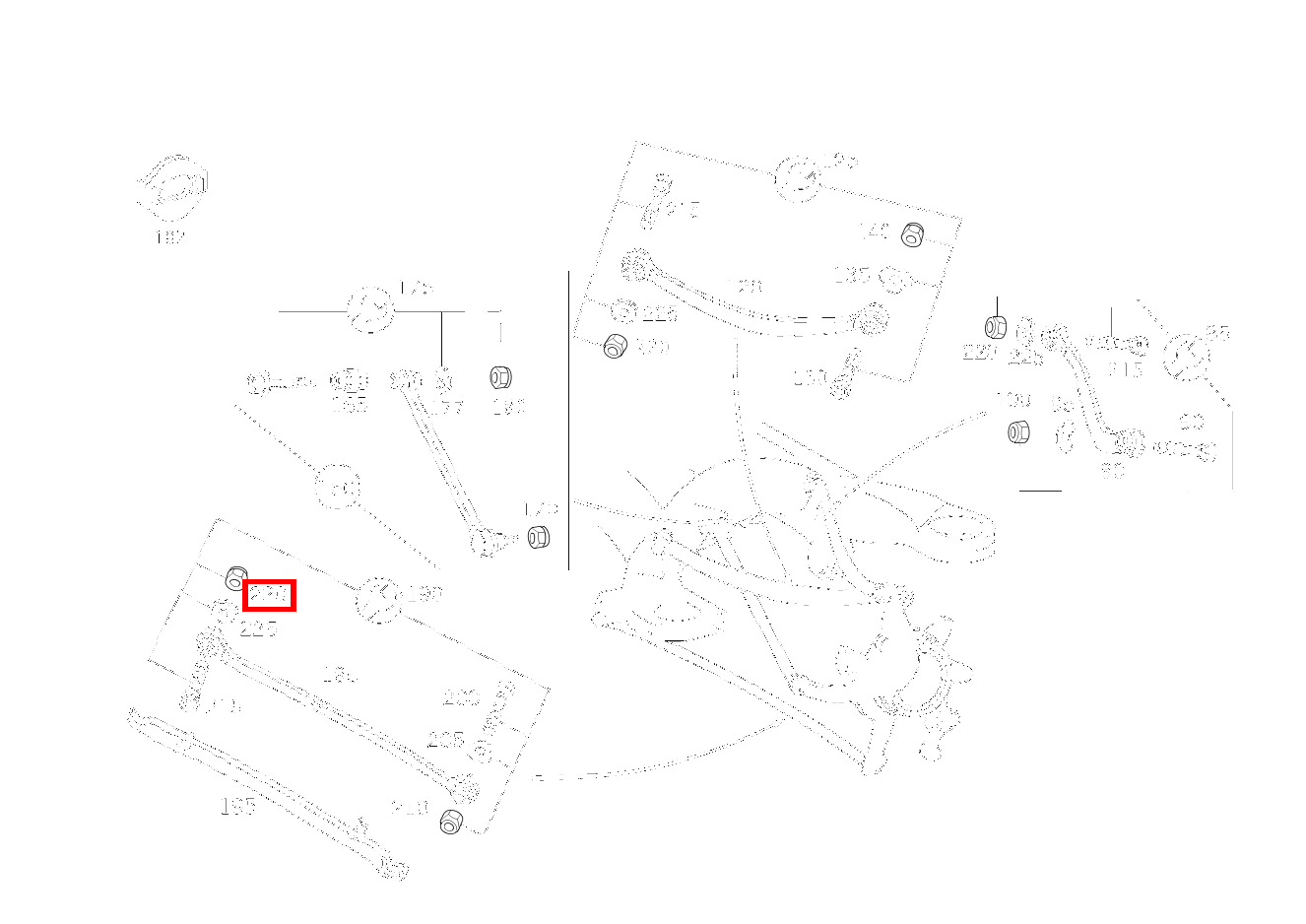 Sechskantmutter ZUG-, SCHUB-, STURZSTREBE AN HINTERACHSE; RECHTS; M12X1.5 S 350 L 4-MATIC 220