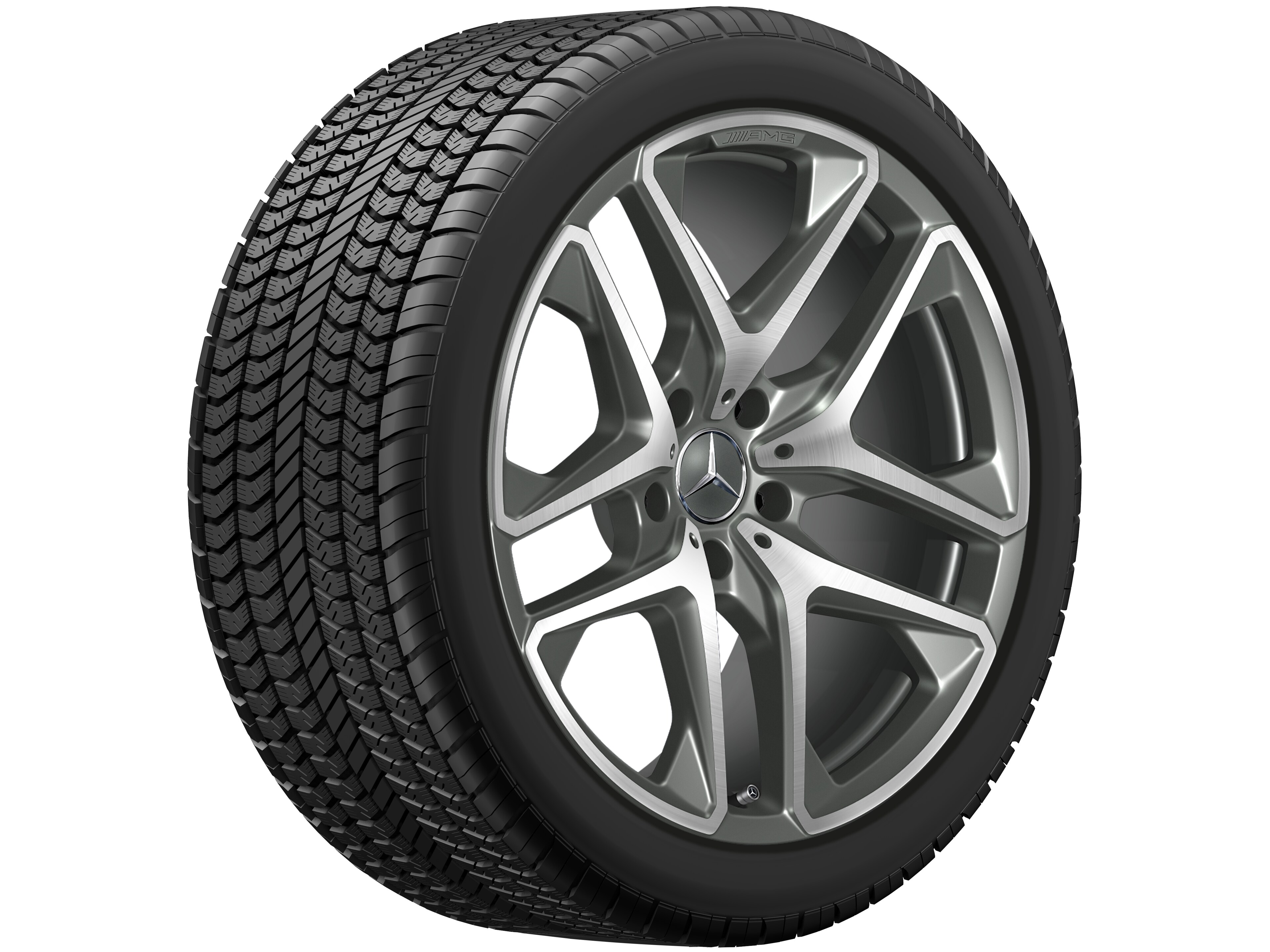 Mercedes-Benz - AMG 5-Doppelspeichen-Rad 21 Zoll, 10 J x 21 ET 33, titangrau