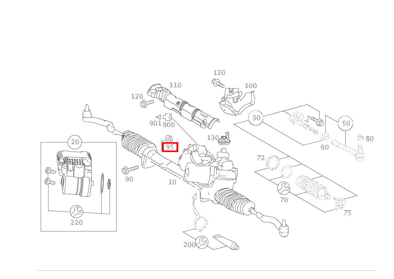 Mutter ZAHNSTANGENLENKUNG AN INTEGRALTRAEGER; M10 A 200 TURBO COUPE 169