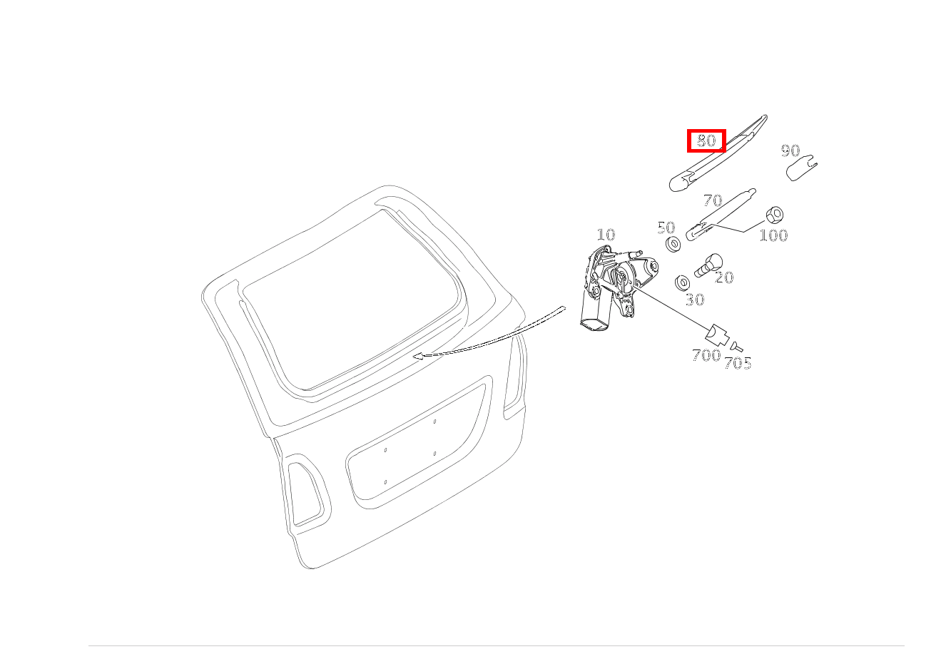 Wischerblatt HECKWISCHER GL 500 4MATIC Off-Roader 164 Wischerblatt HECKWISCHER GL 500 4MATIC Off-Roader 164