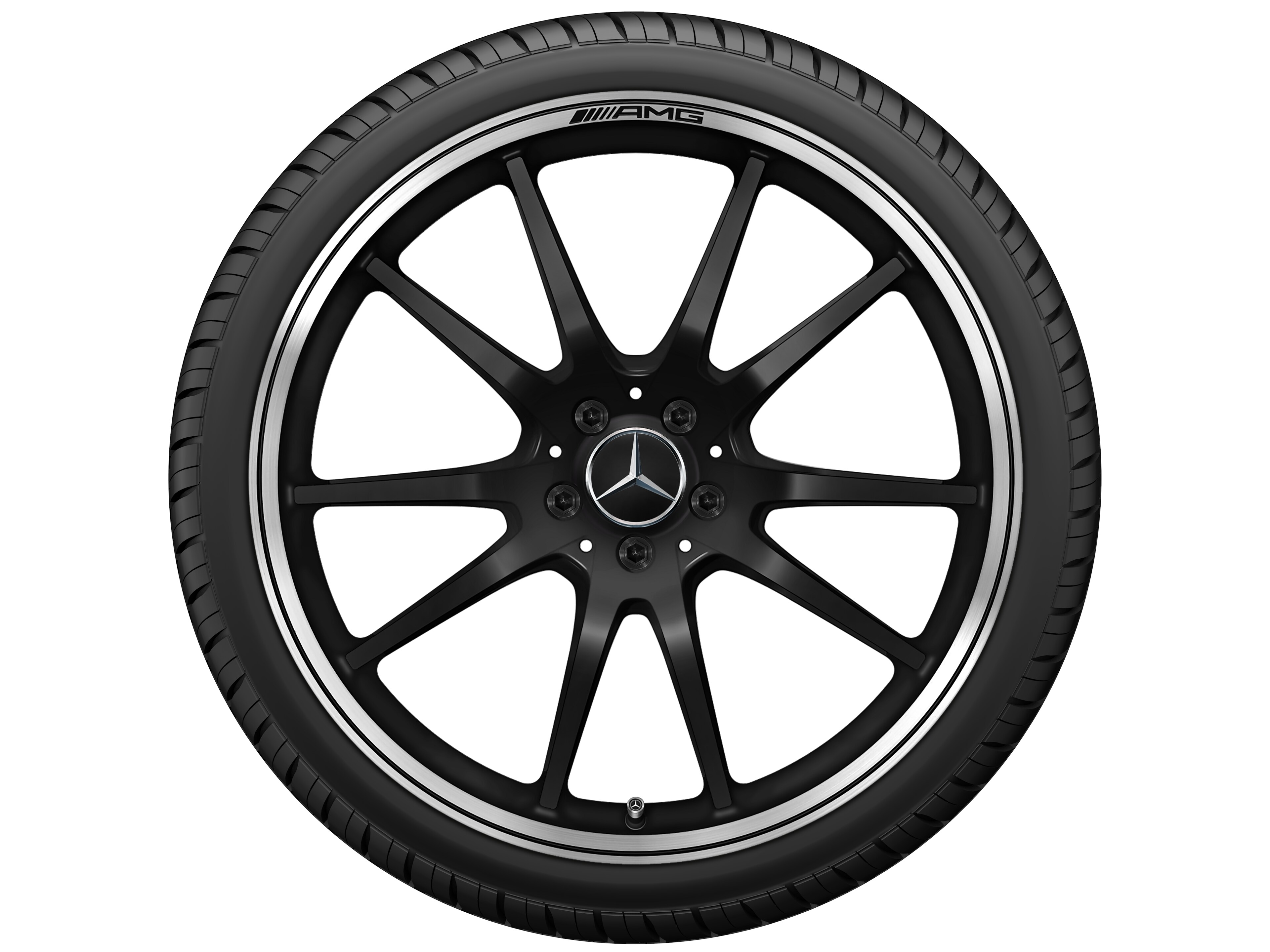 Mercedes-Benz - AMG Schmiederad 10-Speichen-Design, 21 Zoll, 10 J x 21 ET 30, schwarz matt