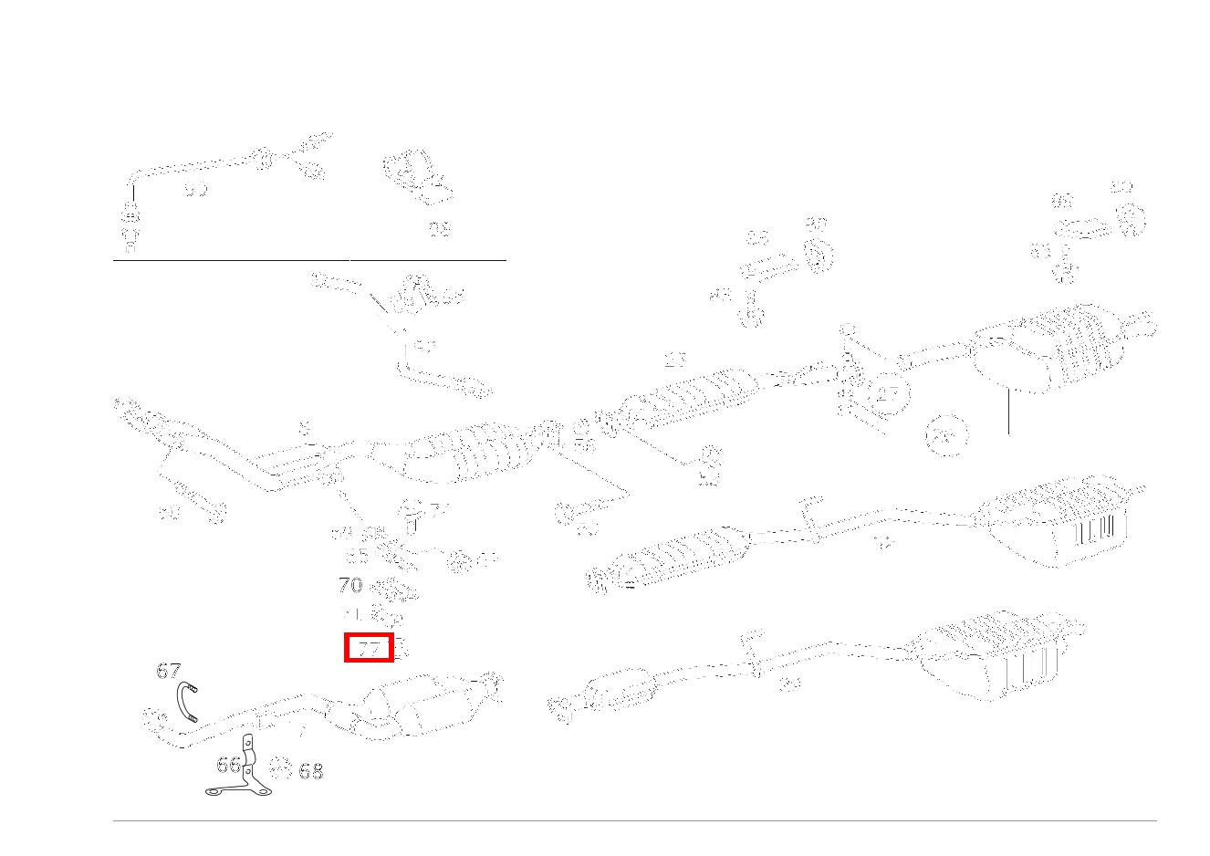 Sechskantmutter AUSPUFFROHR VORN AN GETRIEBE; M8 C 230 220