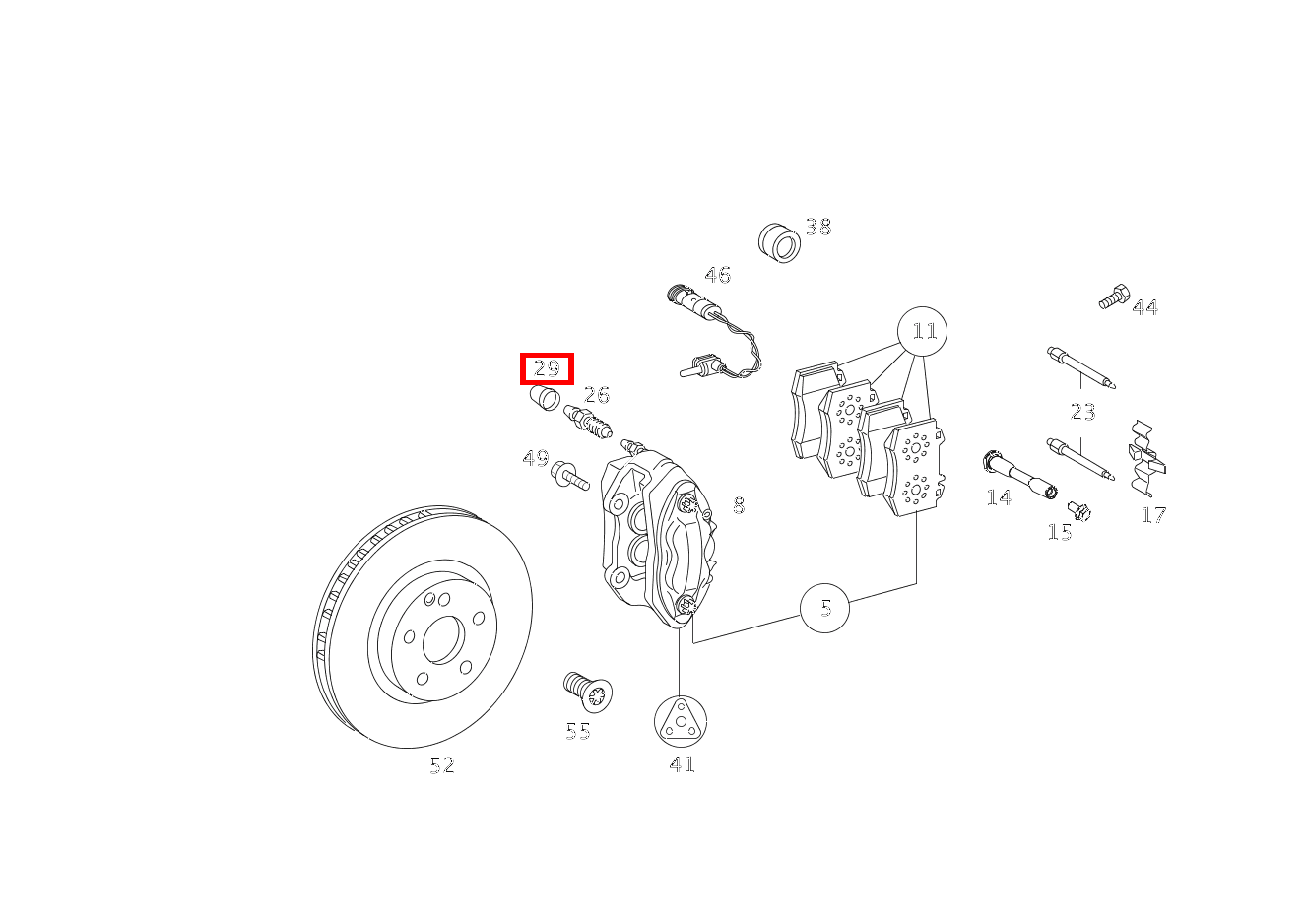 Schutzkappe BREMSSATTEL G 500 Off-Roader lang BCA 463 Schutzkappe BREMSSATTEL G 500 Off-Roader lang BCA 463
