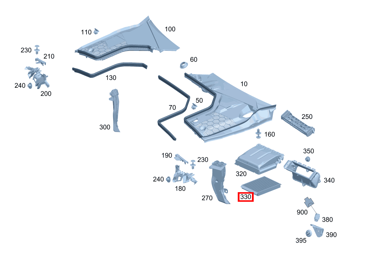 Staubfilter Luftansaughutze C 220 d T-Modell 247 Staubfilter Luftansaughutze C 220 d T-Modell 247