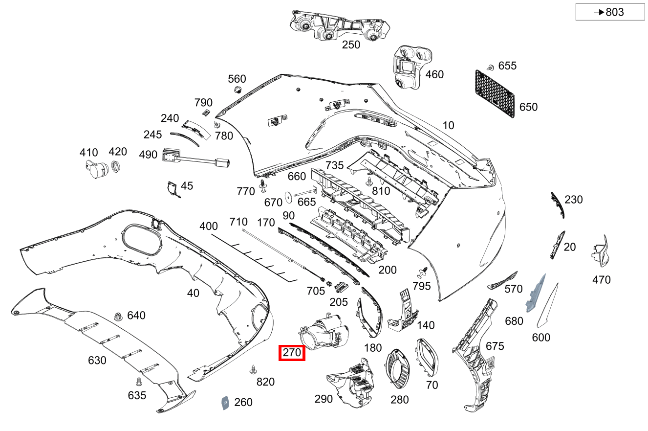 Endrohrblende Links Mercedes-AMG CLA 35 4MATIC Shooting Brake 118