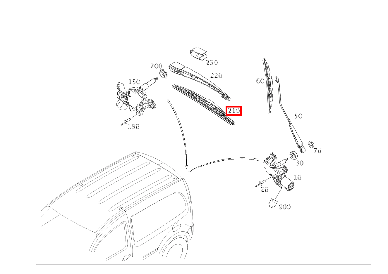 Wischerblatt Hinten 230 G 460 Wischerblatt Hinten 230 G 460