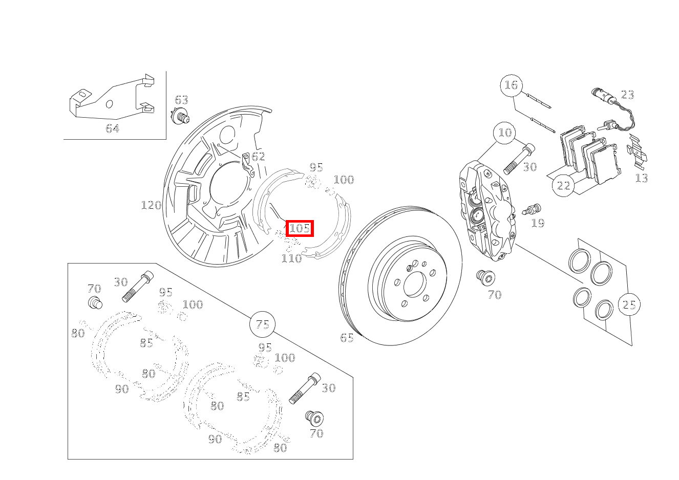 SPREIZSCHLOSS BREMSE BREMSBACKENLAGERUNG Maybach 62 S (langer Radstand) 240 SPREIZSCHLOSS BREMSE BREMSBACKENLAGERUNG Maybach 62 S (langer Radstand) 240