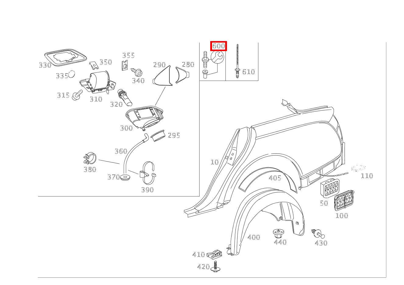 TEILESATZ GEWINDEBOLZEN REPARATURLOESUNG FUER ABGEBROCHENE SCHWEISSBOLZEN Maybach 62 S (langer Radstand) 240