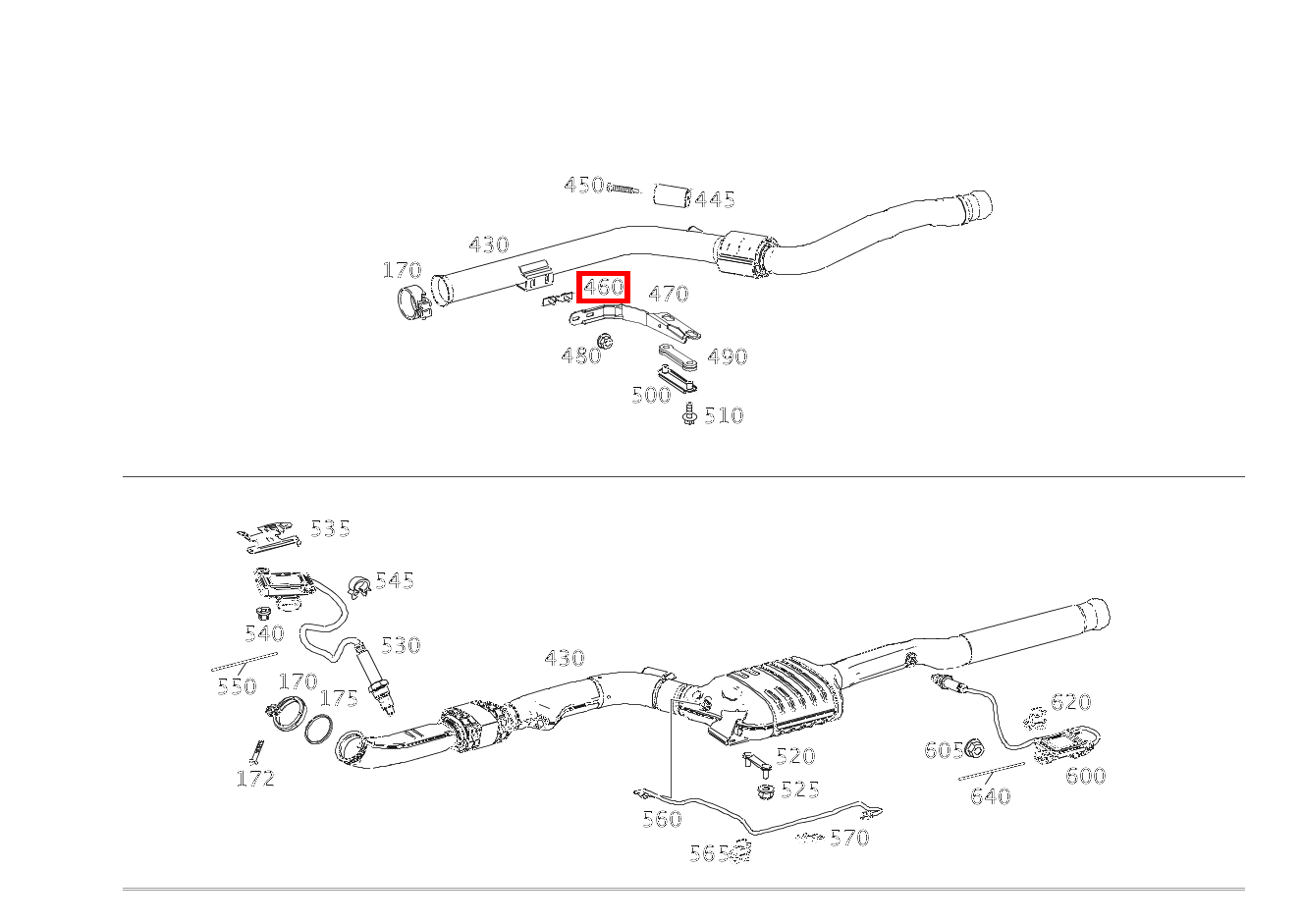 Platte HALTER AN AUSPUFFROHR VORN CLS250CDI BE 218