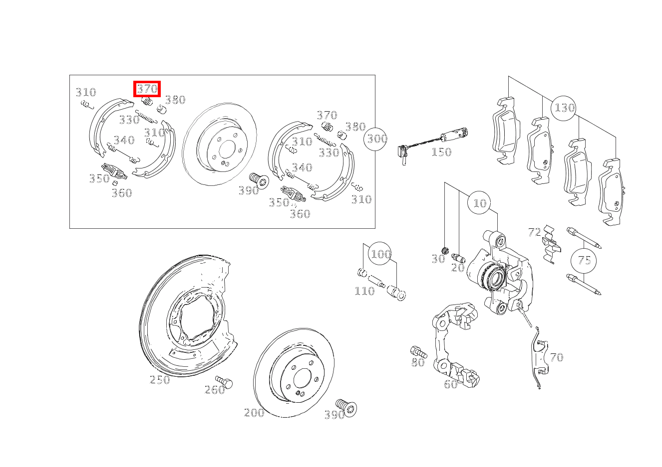 BREMSNACHSTELLER BREMSBACKENNACHSTELLUNG E 200 Limousine 213 BREMSNACHSTELLER BREMSBACKENNACHSTELLUNG E 200 Limousine 213