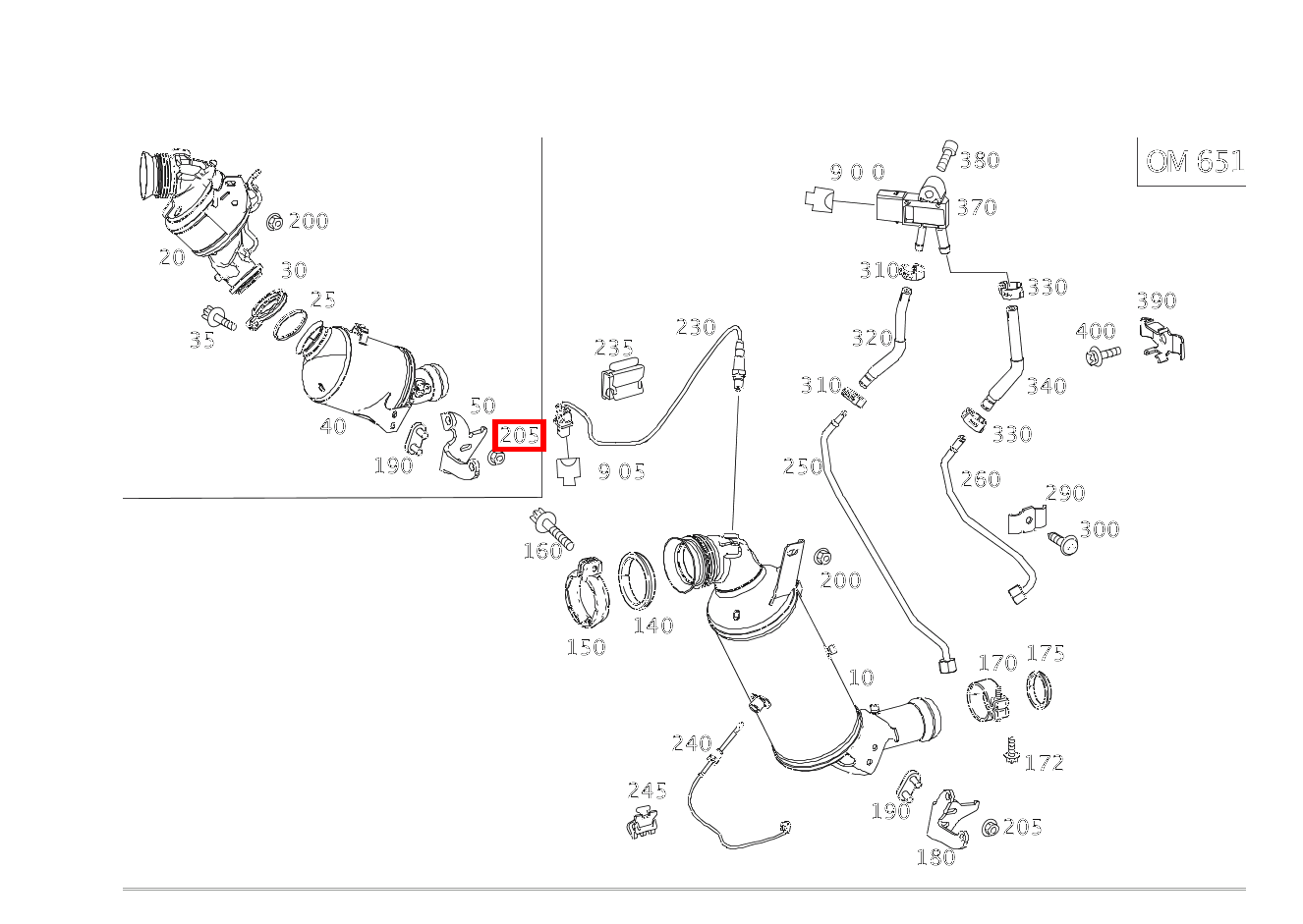 Sechskantmutter FUER HALTER AN PARTIKELFILTER; M8 CLS 250 Shooting Brake BlueTEC 4MATIC 218